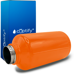 Orange Bright Gloss 64oz Wide Mouth Water Bottle