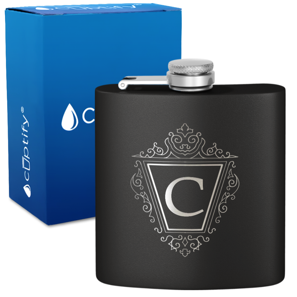 Personalized Classic Crest 6oz Hip Flask