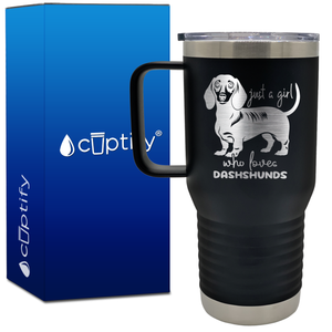 Just a Girl Who Loves Dashshunds 20oz Travel Mug