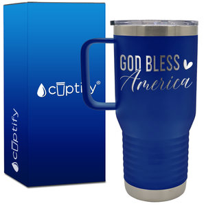 God Bless America 20oz 4th of July Travel Mug