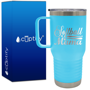 Softball Mama with Bats 20oz Softball Travel Mug