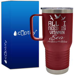All I Need is Vitamin Sea 20oz Beach Life Travel Mug
