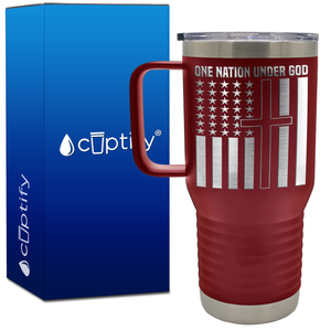 One Nation Under God 20oz 4th of July Travel Mug