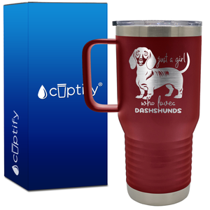 Just a Girl Who Loves Dashshunds 20oz Travel Mug