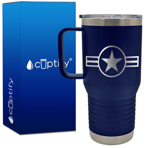 Personalized Retro US Air Force 20oz Travel Mug