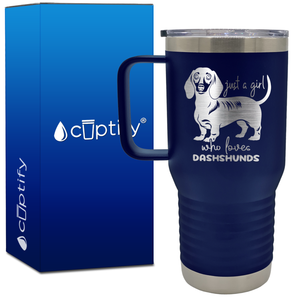 Just a Girl Who Loves Dashshunds 20oz Travel Mug