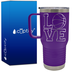Love Basketball 20oz Basketball Travel Mug