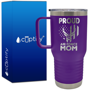 Proud Air Force Mom 20oz Travel Mug