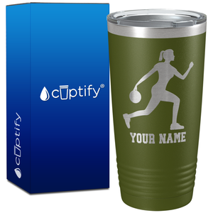 Personalized Woman Bowler on 20oz Tumbler