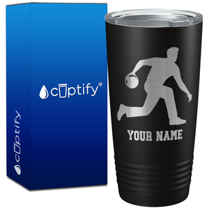 Personalized Bowler on 20oz Tumbler