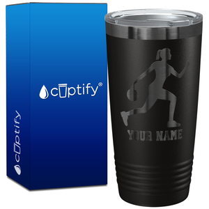 Personalized Woman Bowler on 20oz Tumbler