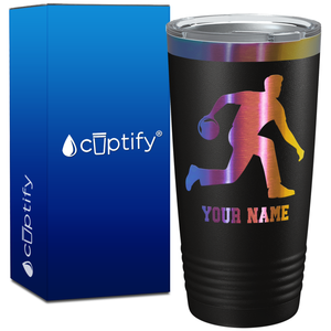 Personalized Bowler on 20oz Tumbler