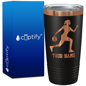 Personalized Woman Bowler on 20oz Tumbler