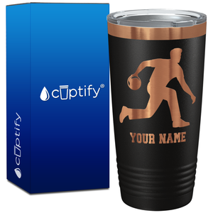 Personalized Bowler on 20oz Tumbler