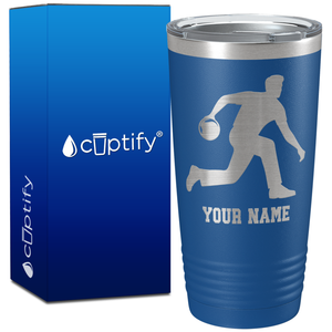 Personalized Bowler on 20oz Tumbler