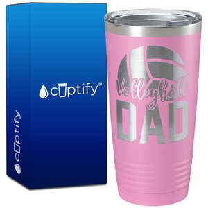Volleyball Dad Half Ball on 20oz Volleyball Tumbler