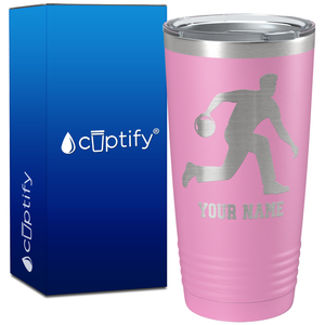 Personalized Bowler on 20oz Tumbler