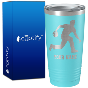 Personalized Bowler on 20oz Tumbler