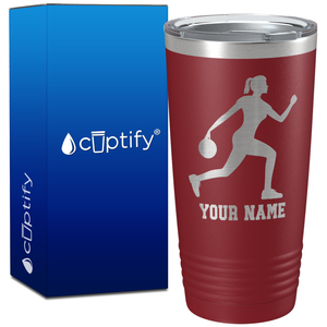Personalized Woman Bowler on 20oz Tumbler