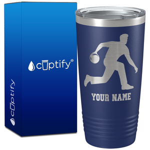 Personalized Bowler on 20oz Tumbler