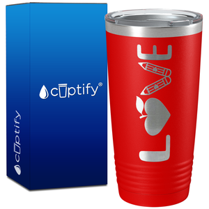 Love Teacher on 20oz Tumbler