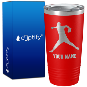 Personalized Baseball Pitcher Player on 20oz Tumbler