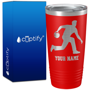 Personalized Bowler on 20oz Tumbler