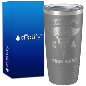 Personalized CMA Certified Medical Assistant on 20oz Tumbler