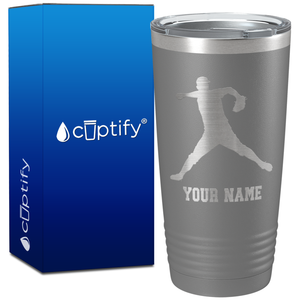 Personalized Baseball Pitcher Player on 20oz Tumbler