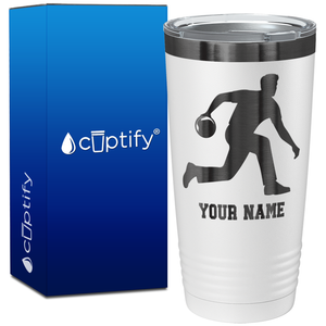 Personalized Bowler on 20oz Tumbler