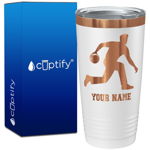 Personalized Bowler on 20oz Tumbler