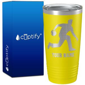 Personalized Bowler on 20oz Tumbler