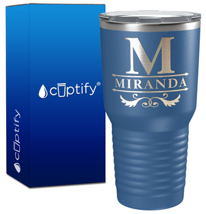 Personalized Initial Style Engraved on 30oz Tumbler