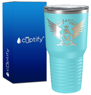 Personalized Eagle Engraved on 30oz Tumbler