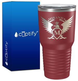Personalized Eagle Engraved on 30oz Tumbler