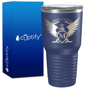 Personalized Eagle Engraved on 30oz Tumbler