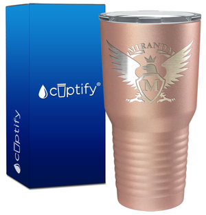Personalized Eagle Engraved on 30oz Tumbler