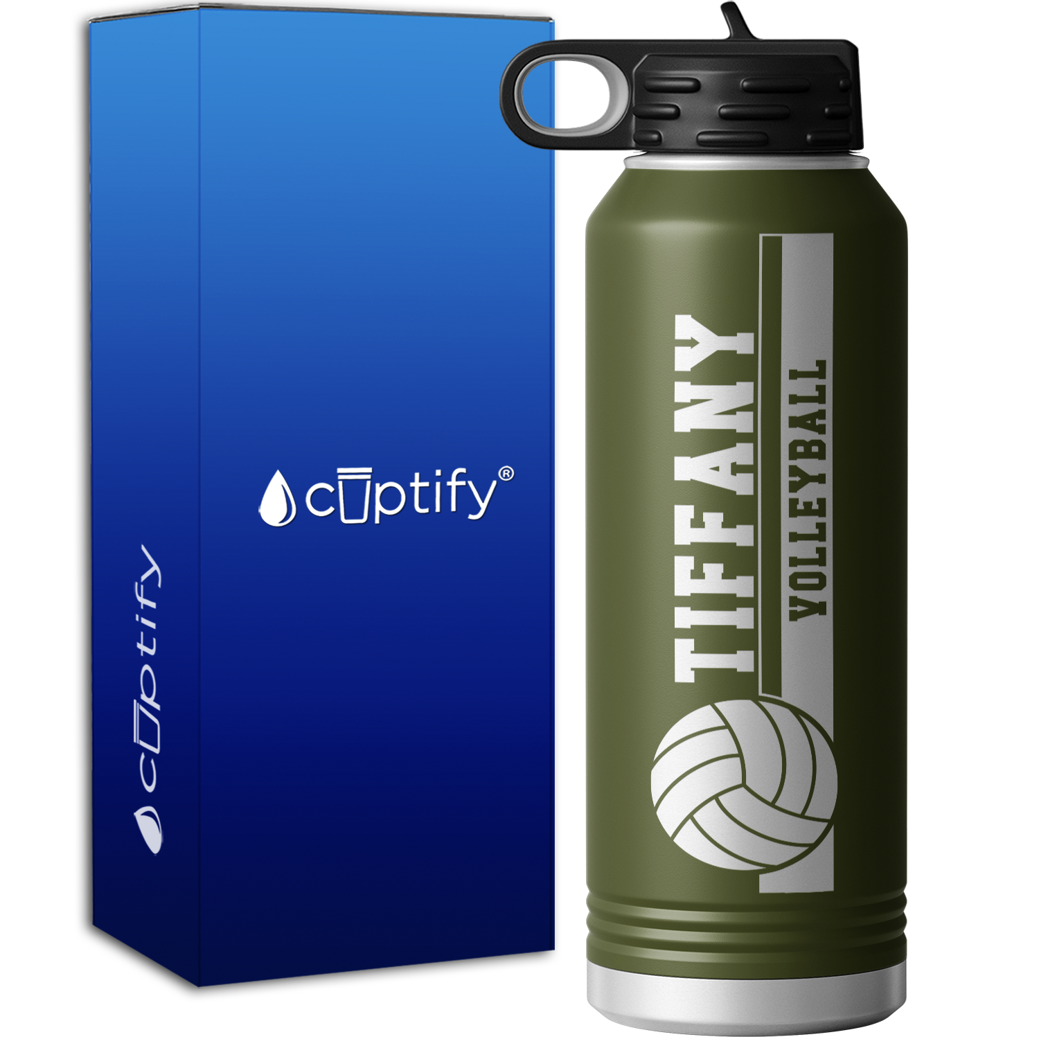 Personalized Volleyball 40oz Sport Water Bottle