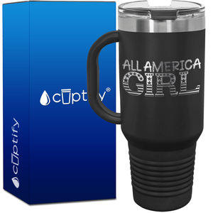 All American Girl 40oz 4th of July Travel Mug