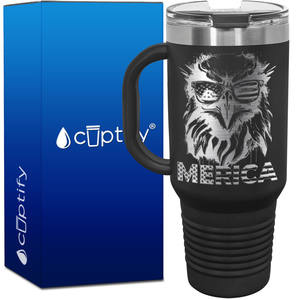 Merica Eagle 40oz 4th of July Travel Mug