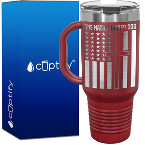 One Nation Under God 40oz 4th of July Travel Mug