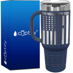 One Nation Under God 40oz 4th of July Travel Mug