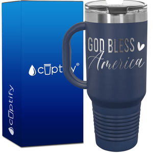 God Bless America 40oz 4th of July Travel Mug
