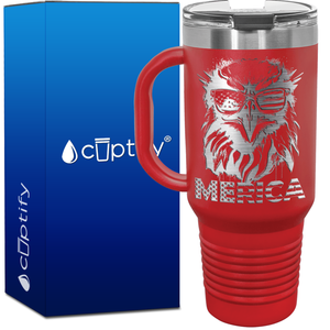 Merica Eagle 40oz 4th of July Travel Mug