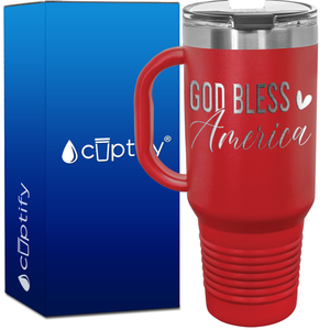 God Bless America 40oz 4th of July Travel Mug