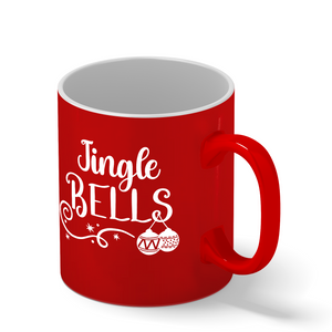 Jingle Bells Personalized 11oz Red Christmas Coffee Mug