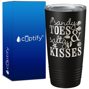 Sandy Toes & Salty Kisses 20oz Beach Tumbler