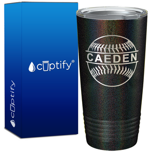 Personalized Baseball Horizontal Design on 20oz Tumbler