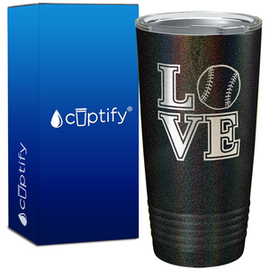 Love Baseball on 20oz Tumbler
