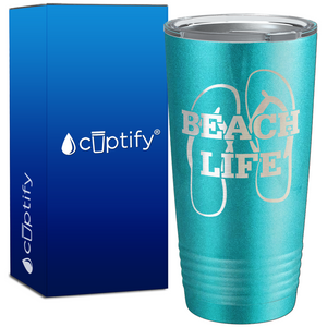 The Beach Life Sandals 20oz Beach Tumbler